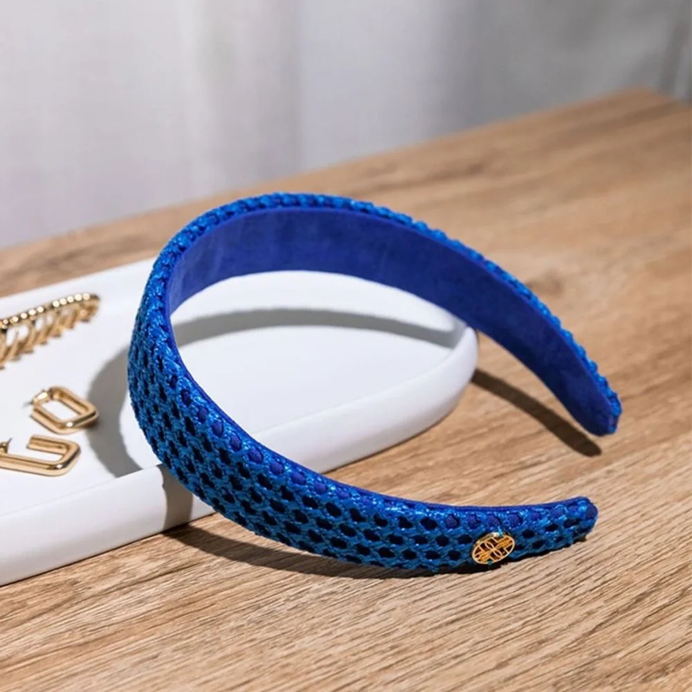 NWT Lilly Pulitzer knot caning headband Blue Stream - Picture 2 of 7